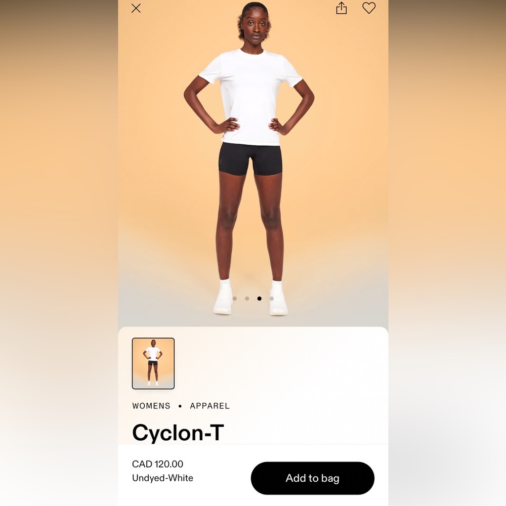 On Running Cyclon-T Womens Short Sleeve Tee in White